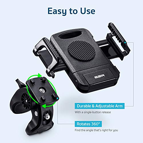 ESR Suporte Girtório de Telefone para Bicicleta, Ajustável - Preto