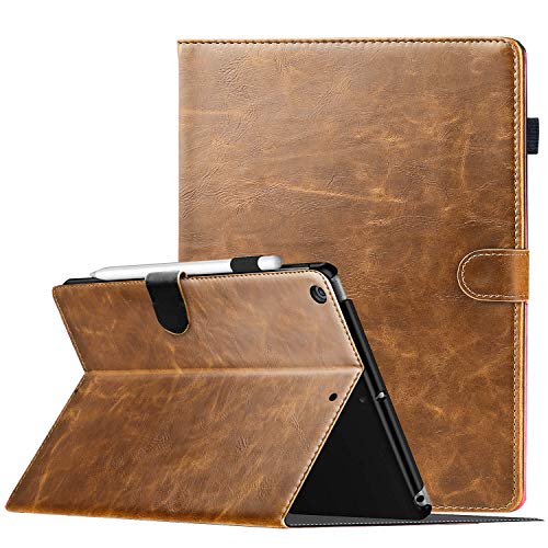 iPad Case 7th Generation, iPad 2019 10.2 inch Case with Pencil Holder, PU