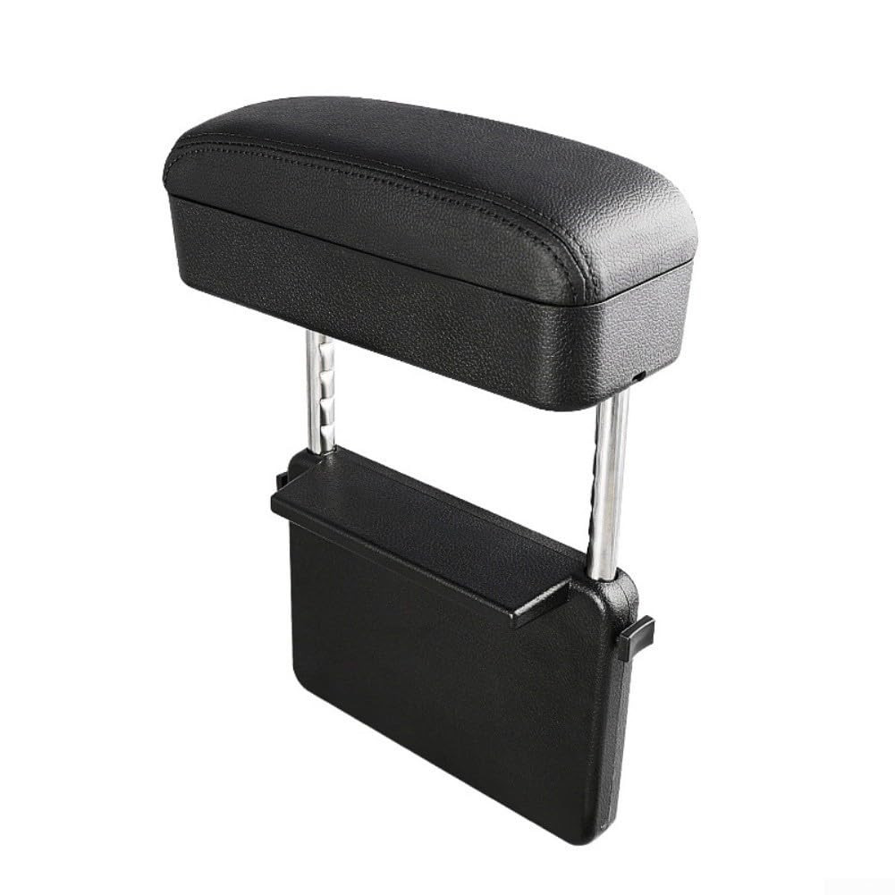 Accoudoir voiture boîte de rangement en cuir noir idéale pour vos trajets en famille