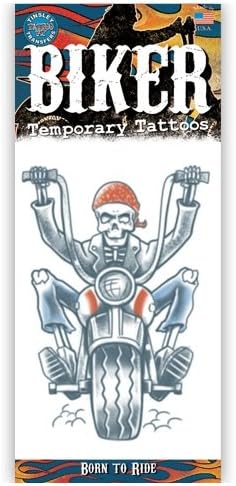 Biker Design Temporary Tattoo- Born To Ride