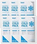 Instant Cold Pack, Medium Packs (7.5" x 4.5") - Ready First Aid, Provides fast Relief for Bruises, Swelling, Muscle Spasm, Pain, Headaches, Minor Ice Packs for Injuries (7.5" x 4.5", Case of 6)