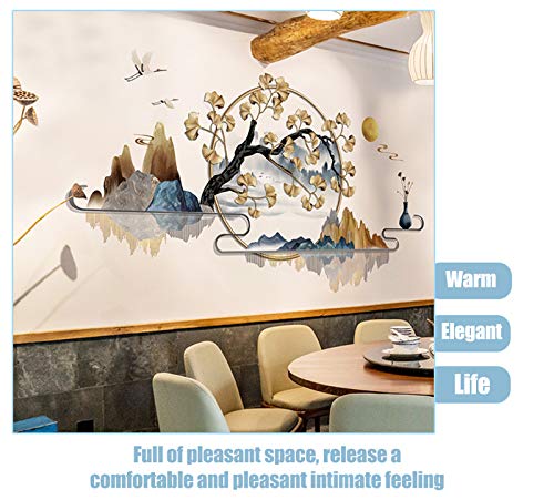 Ho Bear Creative Ancient Style Ginkgo Wall Decal For Home,Chinese Style Landscape Painting Stickers For Living Room Birds Flowers Pastoral Wall Murals For Home Office Wall Decoration #TOP3