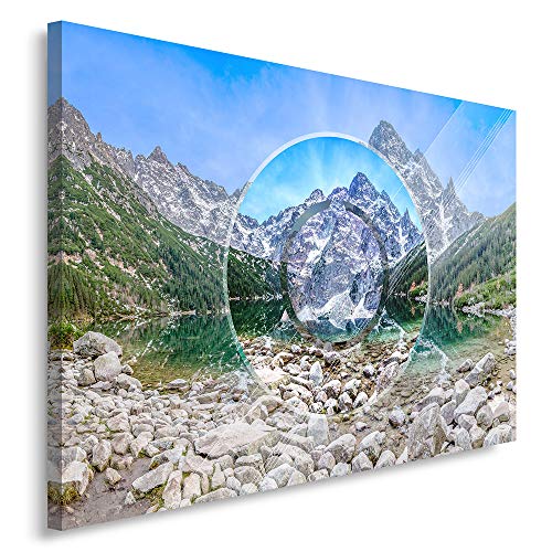Photo sur toile XXL paysage de montagnes colorees pour creer un salon cosy et moderne