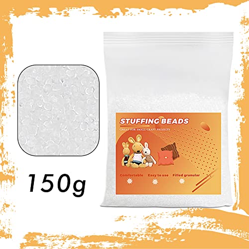 Image of Weighted Stuffing Beads, 5.3oz Craft Stuffing Beads, Rubber Filler for Weighted Stuffed Animal for Craft - 150g