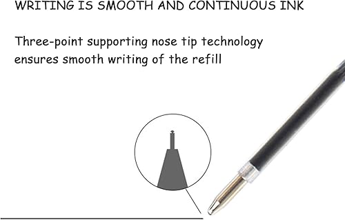 Miniatura 4 de 20 recambios de bolígrafo de tinta azul de 0.039 in de punta media suave, repuesto de tinta de gel para bolígrafo retráctil, suministros de oficina