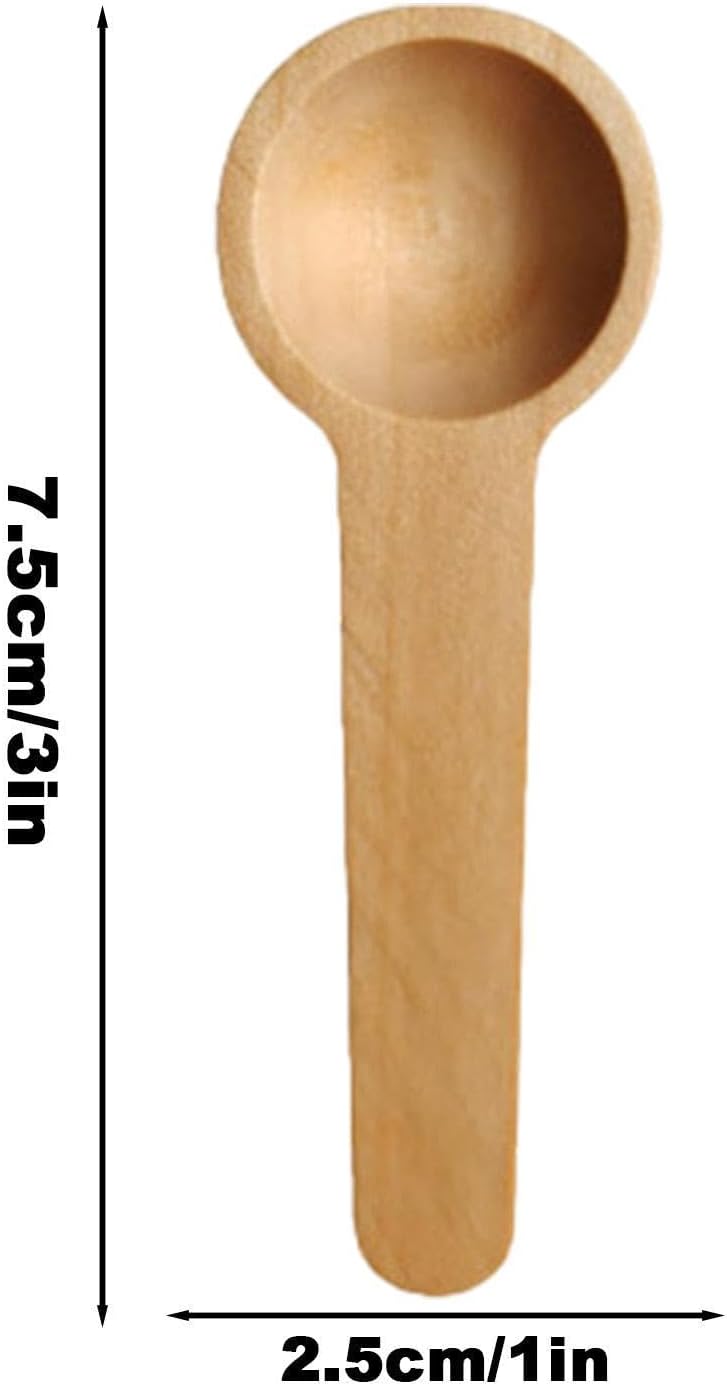 Bath Salt Scoop Teaspoon Serving Spoon, Wooden Coffee Scoop