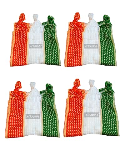 Image of Men /Boys Tiranga /Flag /Tricolor Dupatta /Stole With Tassels (Free Size)
