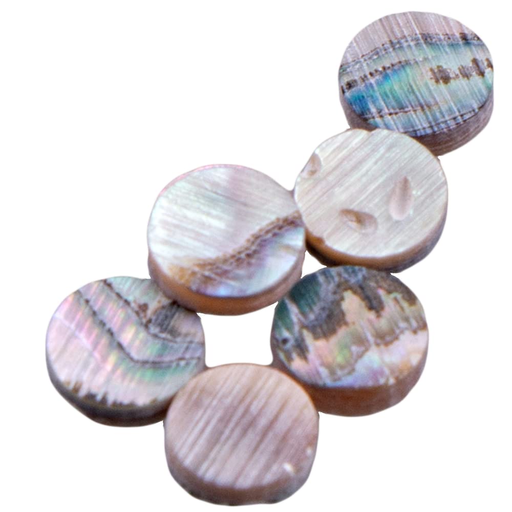Intarsio Floreale In Abalone Verde Per Violoncello - 2 Pezzi, 19,5 X 12,8 Mm, Fleur De Lis - Foto 5