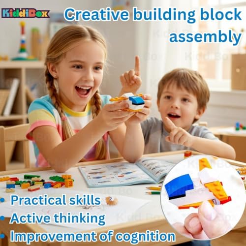 Image of KiddiBox Anime Pencil Box for Girls and Boys with DIY Lego Sharpener | Stylish Pencil Case for School, Student, Pen Case Holder, EVA Pencil Pouch for Kids, Stationary Pouch