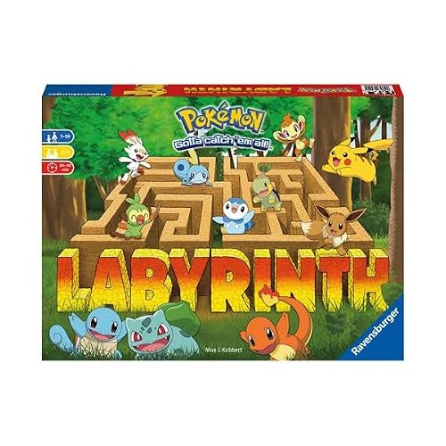 Ravensburger Pokemon Labyrinth - Moving Maze Family Board Games For Kids Age 7 Years Up - 2 To 4 Players For Boys And Girls - 4