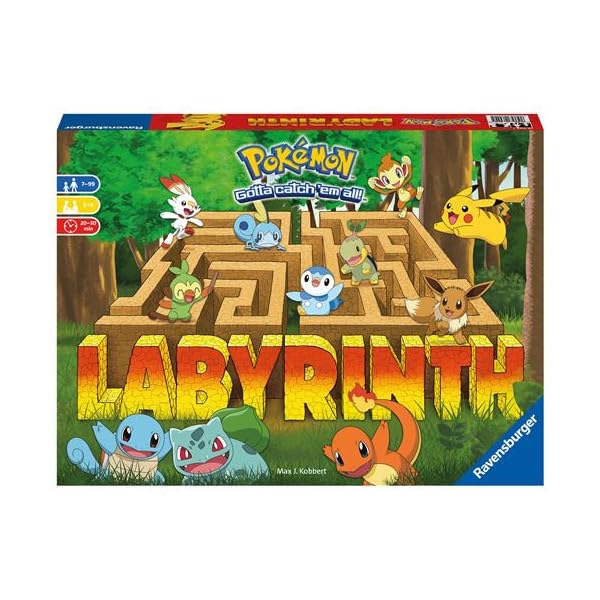 Image of Ravensburger Labyrinth Pokemon Board Game - A Strategic Maze Adventure for Family Nights & Pokemon Parties - Includes Pikachu, Bulbasaur, and More - Great Birthday Gift for Kids Ages 7 and Up