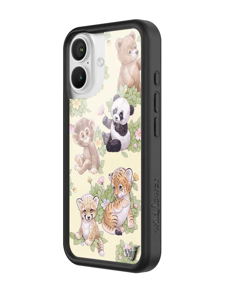 Image of Wildflower Cases - Compatible with iPhone 16 | Protective Bumper, 6.5ft Drop Test Certified, Women Owned Small Business | Safari Babies