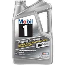 Mobil 1 120760 0W-40 Motor Oil, 5 Quart, Pack of 3
