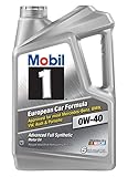 Mobil 1 (120760) 0W-40 Motor Oil, 5 Quart, Pack of 3