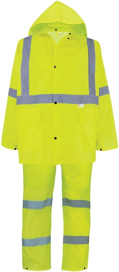 GLO-8000 - FrogWear HV - 3-Piece High-Visibility Rain Suit - 4X-Large