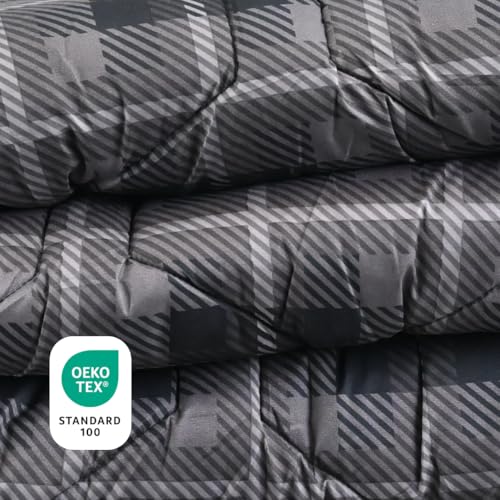 Edredón lavable sin funda HappyBed Tartan 200x220 de microfibra reversible estampado 3