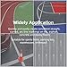 Court Line Tape Applicator Machine, Parking Lot Striping Machine, Basketball Court Line Marking Kit with 4 Rolls of Tape for Driveway Pickleball Court Road Warning, 1.6”-11” Spacing