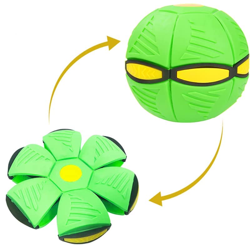 3F UL Gear Magic Flying Saucer Ball,New Adult Decompression Flying Saucer Ball,Parent-Child Interactive Toys with Cool Changeable Shapes (Green)