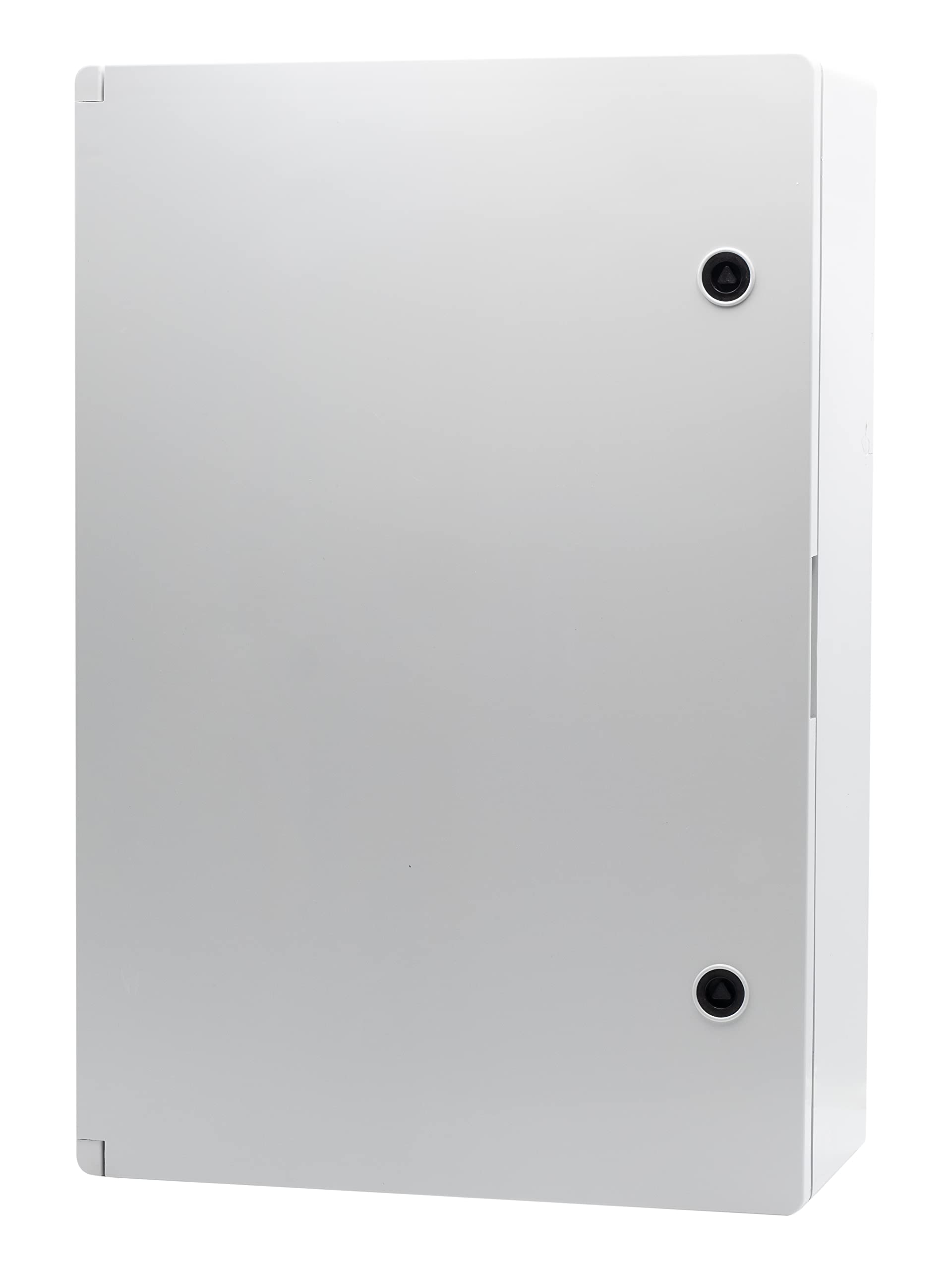 Panneau en plastique 200x300x130 mm IP65 avec porte grise pour protection électrique