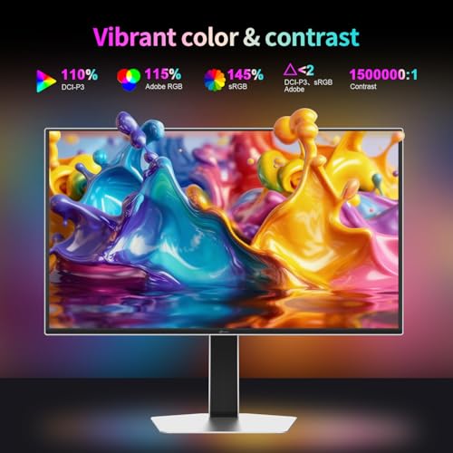 Image of ArcticPro Monitor 27inch QD-OLED Gaming Monitor, 240Hz, 0.03ms(GtG), QHD 2560x1440p, 145% sRGB, Height Adjustable Vertical /Horizontal Rotating, HDMI*2, DP*2, Built-in Speakers*2, 1500000:1 Contrast