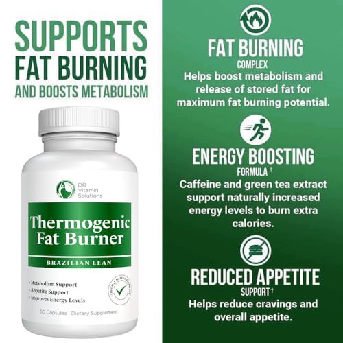 Dr Vitamin Thermogenic Fat Burner Brazilian Lean, Weight Loss Vitamins, Waist Trimmer & Supplements for Bloating 60 Capsules - Image 4