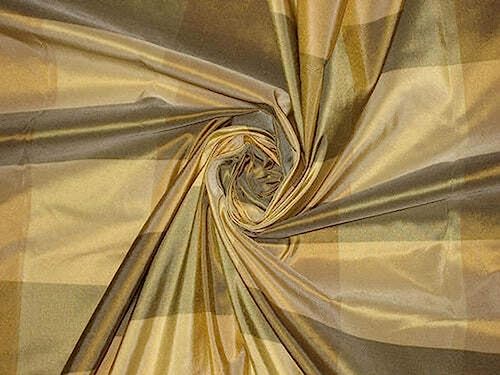 Tissu taffetas de soie multicolore de 137 cm au mètre pour haute couture
