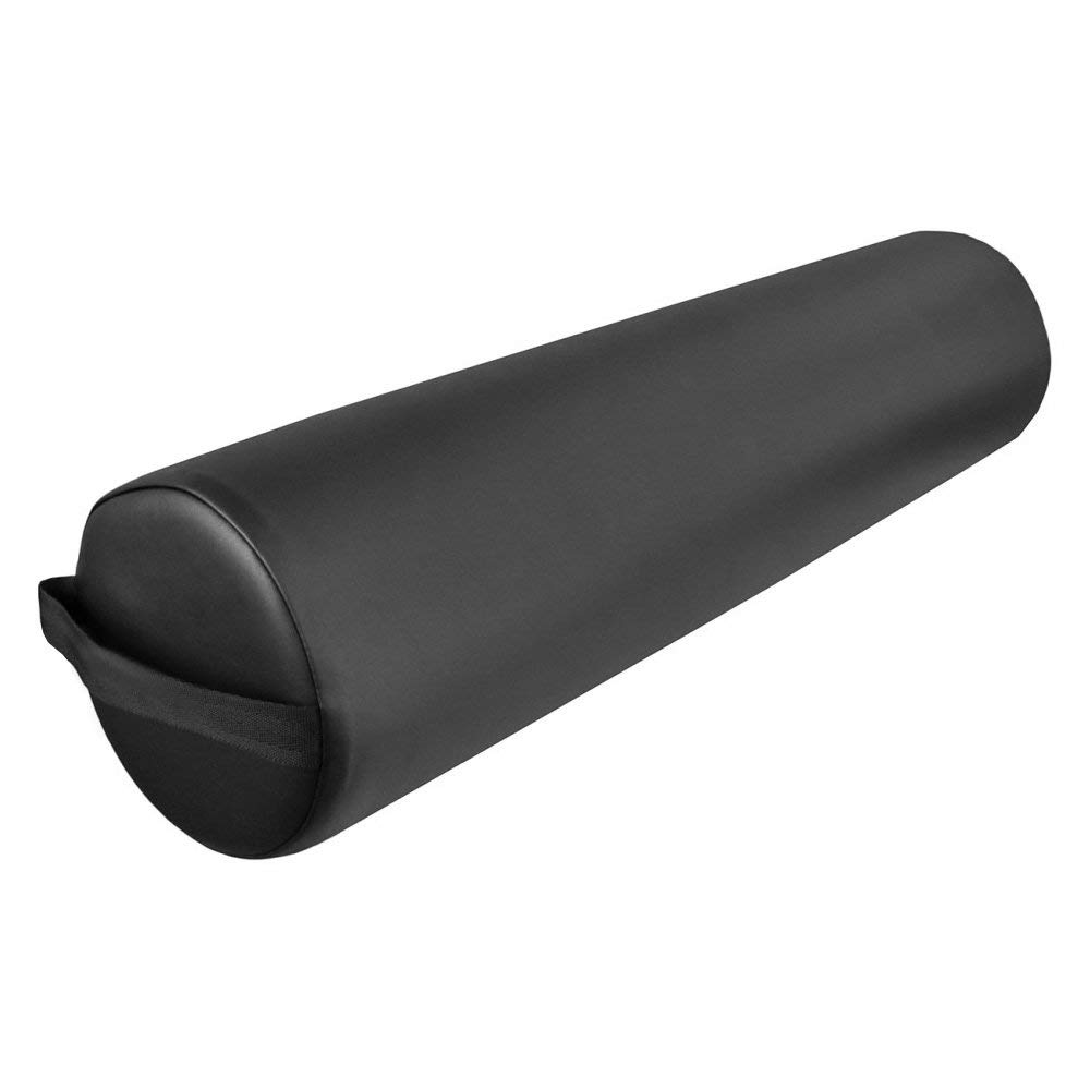 6" Diameter Deluxe Oversized Massage Table 25" Full Bolster - Black Charcoal