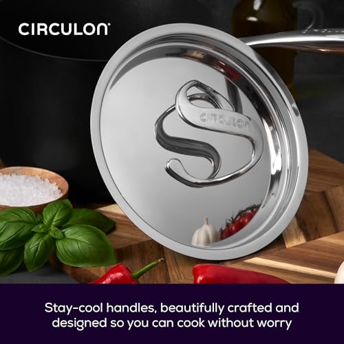 Circulon Wok anodizado duro con tapa 30 cm negro miniatura 4
