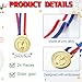 Loetere 24 Pcs Winner Medals Gold Medal Awards with Ribbon Bulk Metal Gold Prizes for Adults Sports Competitions Party, 2 Inches
