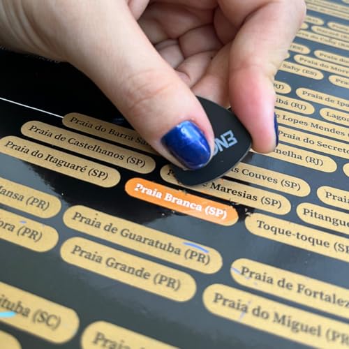 Mapa de Raspar Viagem Raspadinha Visitados Países Cidades Ilhas Bandeiras Pontos Turísticos Passeios