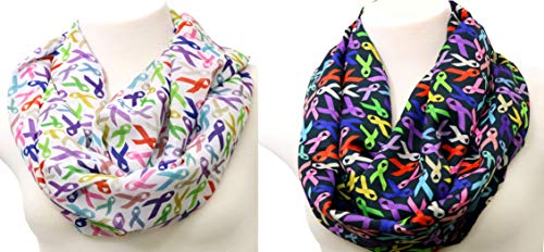 Di Capanni Cancer ribbon infinity scarf women Oncologists survivors doctors nurse chemotherapy chemo4