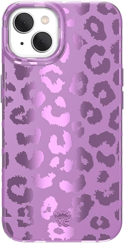 VELVET CAVIAR for iPhone 15 Case - Compatible with MagSafe - 10ft Drop Tested - Purple Amethyst Leopard Print