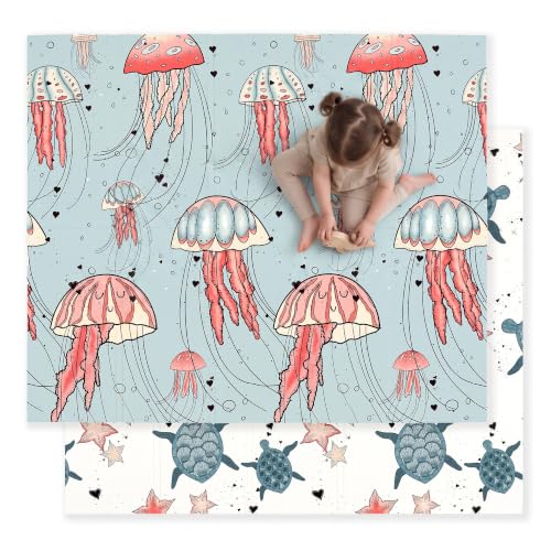 Image of JumpOff Jo Foldable Foam Play Mat – Large Waterproof Baby & Toddler Activity Floor Mat, Double-Sided 70 x 59 Inch Play Surface