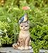 Wind & Weather Cat and Bird with Umbrella Rain Gauge | 9.5 Inches Tall | Garden Decor Outdoor | 5