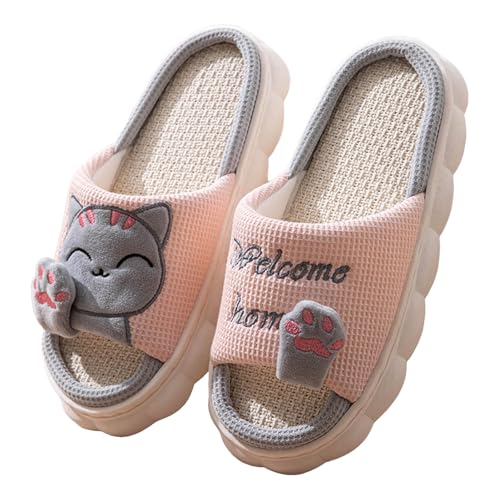 Pluffi Slipper Booties For Women Women's Shower Shoes Quick Dry Non-Slip Cute Cat Bathroom Slipper for Men Women Dorm Home Couple Slides