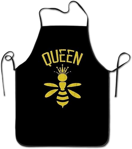 Delantales de cocina unisex Queen Bee, Blanco