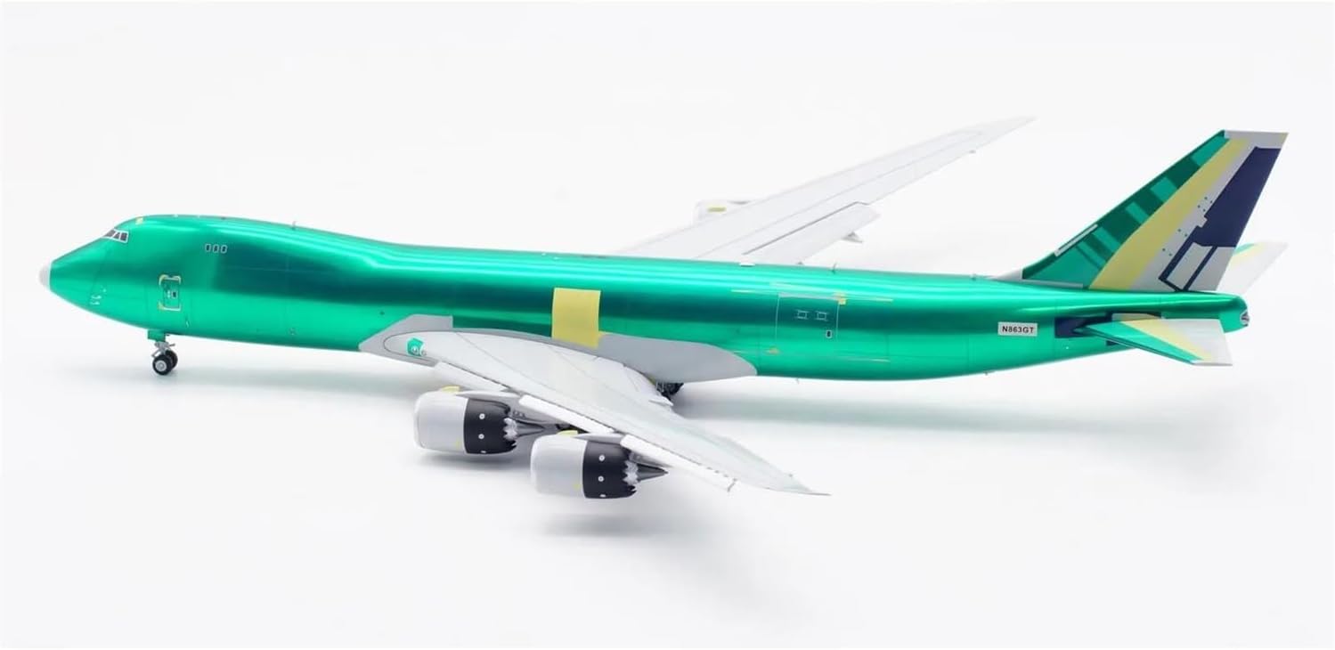 Miniature Scale 1 200 for B747-8F N863GT Alloy Diecast Aircraft Model Office Decorations Flaps Down Flying Toy Game Kits