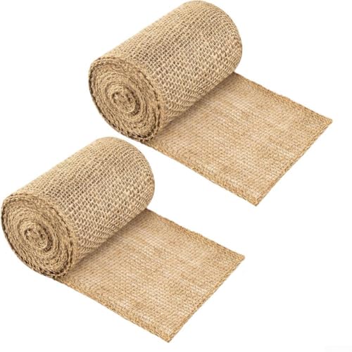 MoSundi 2 rollos de protector de yute para árboles, vendaje anticongelante para protección contra insectos y roedores, tela de sombra para plantas