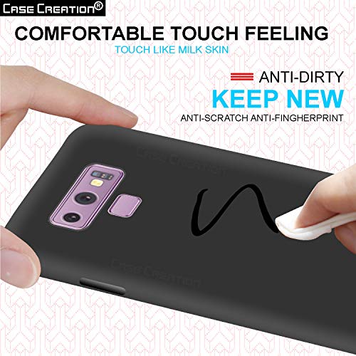 Image of Case Creation Luxurious OG Series for Samsung Galaxy A6+ Case Cover,Anti-Dirty Slim Case Frosted Matte Cute Candy TPU Raised Bezel (Splash of Color) Back Cover for Samsung A6 Plus -Black
