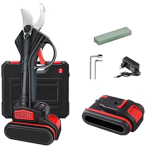 Sécateur electrique sans fil de jardin Professionnel,2 batterie Rechargeables 21 V,Lame SK5 et Diamètre de Coupe de 30mm Cover