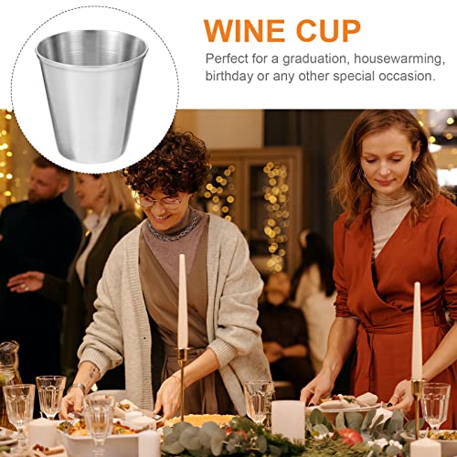 Gadpiparty 12 Pçs Copos De Shot De Aço Inoxidável Recipiente De Bebida De Vidro Inquebrável Atirador