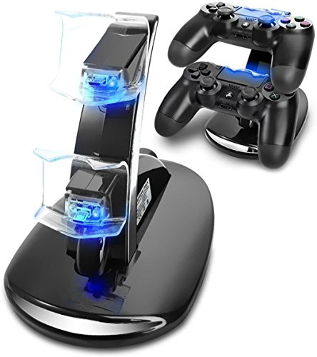 Musou Dual USB Charging Charger Docking Station Stand for Playstation 4 PS4 /