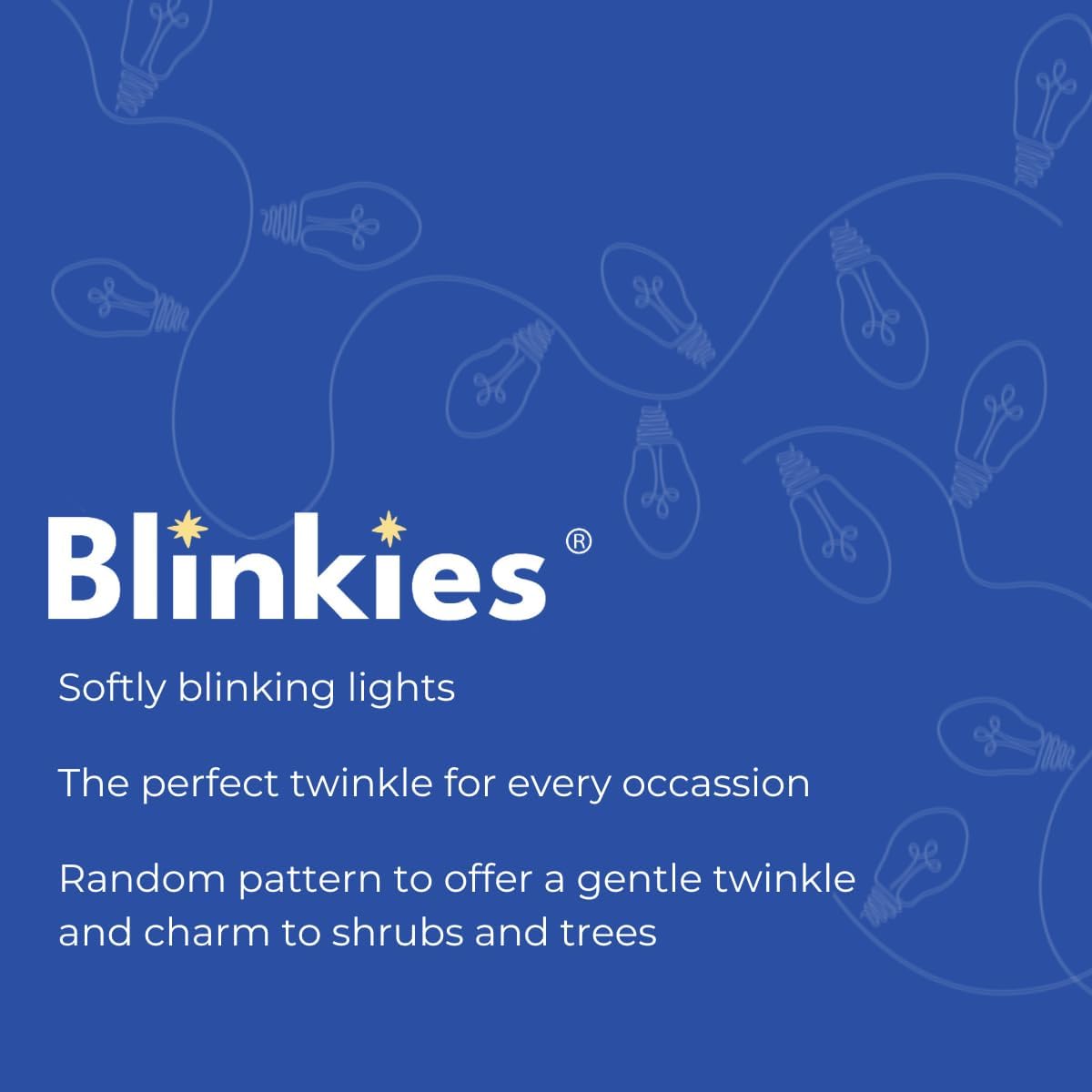 Blinkies Clear C7 Replacement Bulbs, 7W 120V, Blinking Twinkle Bulbs for Compatible Light Strings, 7-Pack Sleeve