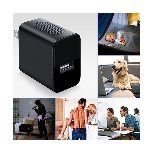 LXKFA 64GB Nanny Cam Charger - 1080P HD USB Charger Hidden Camera - Mini Spy Cam with Night Vision - Small Secret Camera - Image 7