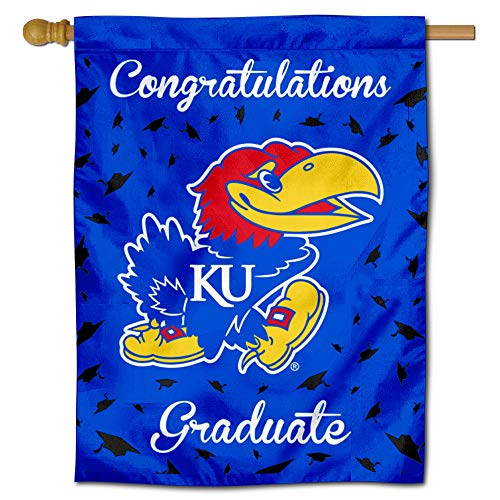 Kansas KU Jayhawks Graduation Gift Banner Flag