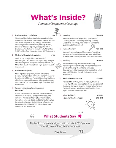 Image of Arihant All in One Psychology Class 11 for CBSE Exam 2026-27 | NCERT Based Complete Theory, Practice Exercises, CBQs, A-R, Sample Papers & Mind Maps | Revised Edition as per Syllabus