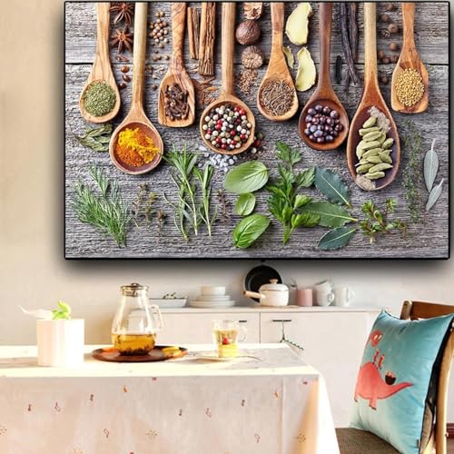 Affiches et impressions cuisine épices grand tableau mural salon 60x90