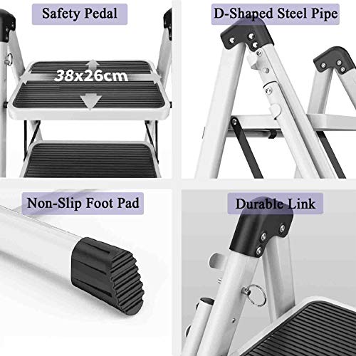 Escalera de hierro resistente y taburete de escalada portátil multiusos 4