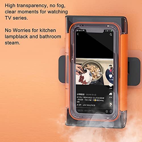 Soporte para tableta en cocina y baño estante autoadhesivo para pared negro 4
