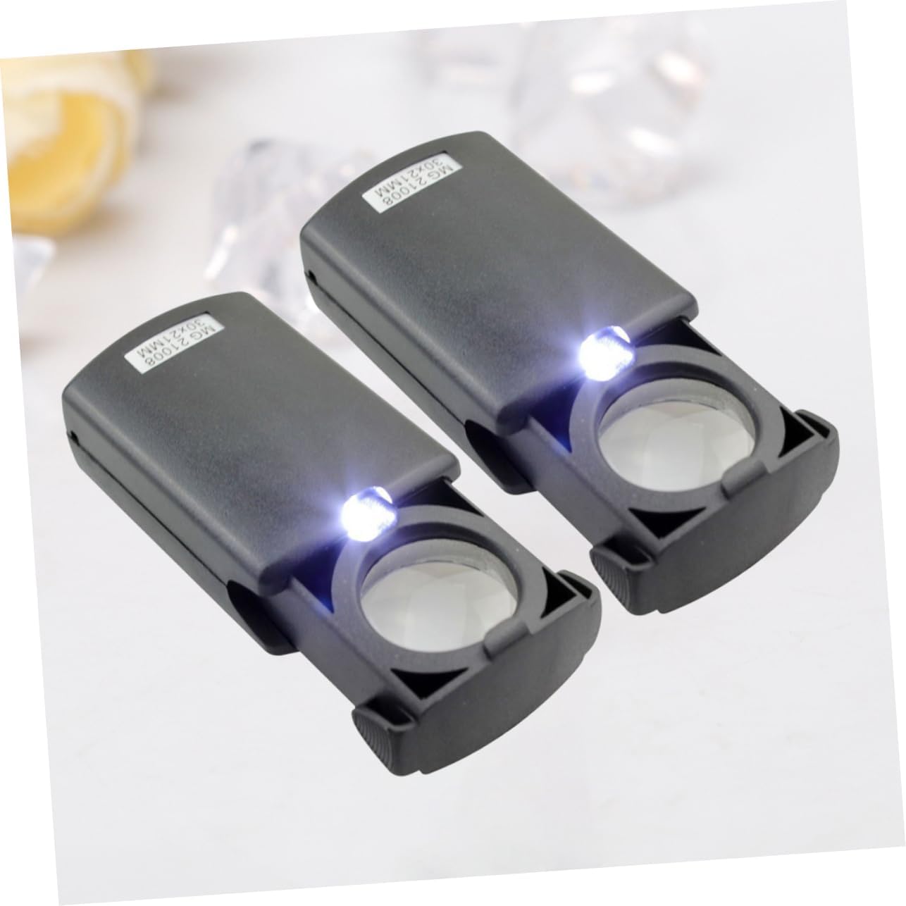 STOBOK 2pcs Led Illuminated Jewelry Magnifier Pull-Type Handheld for Gems Coins Stamps Antiques and Models High Magnification Tool Built Light